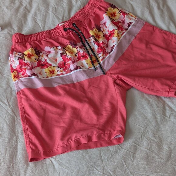 Texfit, boardshorts, pink, Hawaiian flower, size XXL - Picture 1 of 8